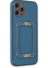 Newface iPhone 12 Pro Max Kılıf Coco Elit Kapak - Mavi