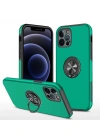 Newface iPhone 12 Pro Max Kılıf Elit Yüzüklü Kapak - Yeşil