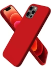 Newface iPhone 12 Pro Max Kılıf First Silikon - Koyu Kırmızı