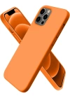 Newface iPhone 12 Pro Max Kılıf First Silikon - Turuncu
