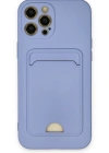 Newface iPhone 12 Pro Max Kılıf Kelvin Kartvizitli Silikon - Lila