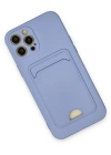 Newface iPhone 12 Pro Max Kılıf Kelvin Kartvizitli Silikon - Lila