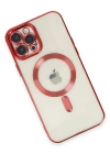 Newface iPhone 12 Pro Max Kılıf Kross Magneticsafe Kapak - Kırmızı