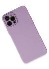 Newface iPhone 12 Pro Max Kılıf Lansman Glass Kapak - Lila