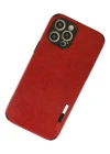 Newface iPhone 12 Pro Max Kılıf Loop Deri Silikon - Kırmızı