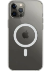 Newface iPhone 12 Pro Max Kılıf Magneticsafe Şeffaf Silikon - Şeffaf