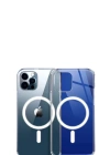 Newface iPhone 12 Pro Max Kılıf Magneticsafe Şeffaf Silikon - Şeffaf