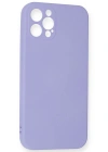 Newface iPhone 12 Pro Max Kılıf Nano içi Kadife Silikon - Lila