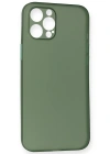 Newface iPhone 12 Pro Max Kılıf PP Ultra İnce Kapak - Yeşil