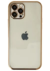 Newface iPhone 12 Pro Max Kılıf Razer Lensli Silikon - Gold