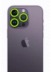 Newface iPhone 12 Pro Max Neon Fosforlu Kamera Lens - Yeşil