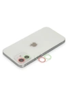 Newface iPhone 12 Renkli Kamera Lens Koruma Cam - Yeşil-Pembe