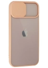Newface iPhone 13 Kılıf Palm Buzlu Kamera Sürgülü Silikon - Pembe