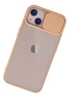 Newface iPhone 13 Kılıf Palm Buzlu Kamera Sürgülü Silikon - Pembe