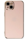 Newface iPhone 13 Kılıf Volet Silikon - Pembe