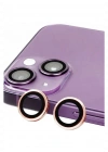 Newface iPhone 13 Mini Raze Metal Kamera Lens - Pembe