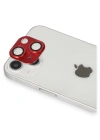 Newface iPhone 13 Pers Alüminyum Kamera Lens - Kırmızı