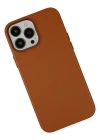 Newface iPhone 13 Pro Kılıf Asya Deri Silikon - Kahverengi