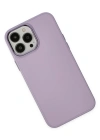 Newface iPhone 13 Pro Kılıf Asya Deri Silikon - Lila