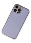 Newface iPhone 13 Pro Kılıf Coco Deri Silikon Kapak - Açık Lila