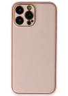 Newface iPhone 13 Pro Kılıf Coco Deri Silikon Kapak - Pembe