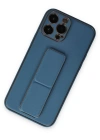 Newface iPhone 13 Pro Kılıf Coco Deri Standlı Kapak - Açık Mavi