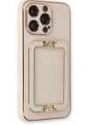 Newface iPhone 13 Pro Kılıf Coco Elit Kapak - Gold