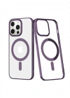 Newface iPhone 13 Pro Kılıf Element Magneticsafe Sert Kapak - Derin Mor
