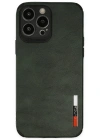 Newface iPhone 13 Pro Kılıf Loop Deri Silikon - Yeşil