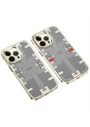 Newface iPhone 13 Pro Kılıf Mekanik Bumper Kapak - Gold