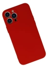 Newface iPhone 13 Pro Kılıf Nano içi Kadife Silikon - Kırmızı