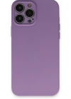 Newface iPhone 13 Pro Kılıf Nano içi Kadife Silikon - Koyu Lila