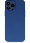 Newface iPhone 13 Pro Kılıf Nano içi Kadife Silikon - Lacivert