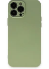 Newface iPhone 13 Pro Kılıf Nano içi Kadife Silikon - Yeşil