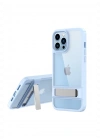 Newface iPhone 13 Pro Kılıf Rolet Stand Kapak - Sierra Blue