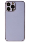 Newface iPhone 13 Pro Max Kılıf Coco Deri Silikon Kapak - Açık Lila