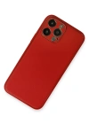 Newface iPhone 13 Pro Max Kılıf Coco Deri Silikon Kapak - Kırmızı