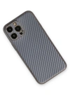 Newface iPhone 13 Pro Max Kılıf Coco Karbon Silikon - Gri