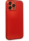 Newface iPhone 13 Pro Max Kılıf Coco Karbon Silikon - Kırmızı