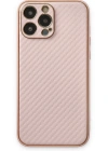 Newface iPhone 13 Pro Max Kılıf Coco Karbon Silikon - Pembe