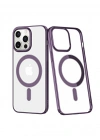 Newface iPhone 13 Pro Max Kılıf Element Magneticsafe Sert Kapak - Derin Mor