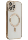 Newface iPhone 13 Pro Max Kılıf Kross Magneticsafe Kapak - Gold