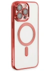 Newface iPhone 13 Pro Max Kılıf Kross Magneticsafe Kapak - Kırmızı