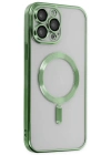 Newface iPhone 13 Pro Max Kılıf Kross Magneticsafe Kapak - Koyu Yeşil