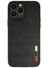 Newface iPhone 13 Pro Max Kılıf Loop Deri Silikon - Siyah