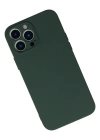 Newface iPhone 13 Pro Max Kılıf Nano içi Kadife Silikon - Koyu Yeşil