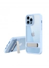 Newface iPhone 13 Pro Max Kılıf Rolet Stand Kapak - Sierra Blue
