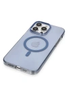 Newface iPhone 13 Pro Max Kılıf Tron Şeffaf Magsafe Kapak - Mavi