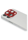 Newface iPhone 13 Pro Max Pers Alüminyum Kamera Lens - Kırmızı