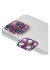 Newface iPhone 13 Pro Max Pers Alüminyum Kamera Lens - Rainbow